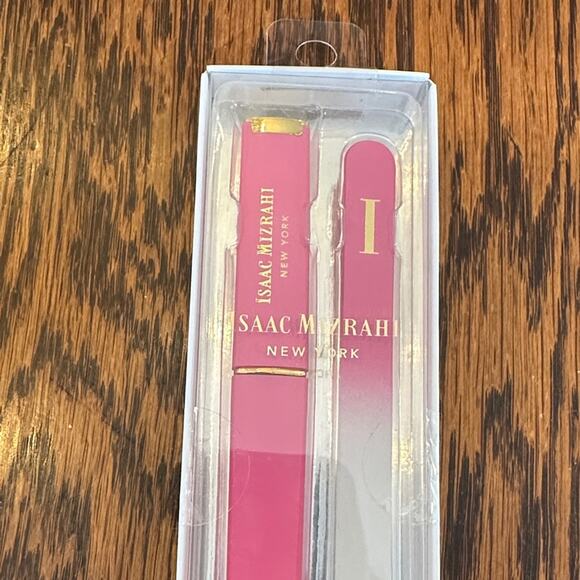 Isaac Mizrahi New York Pink and Clear Crystal Nail File and Case Set - Picture 2 of 5